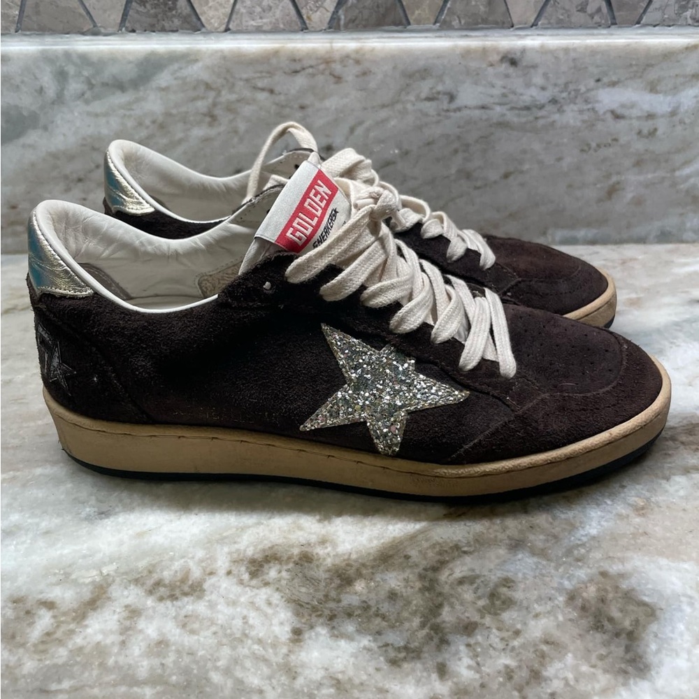 Golden Goose Dark Brown Suede Ballstars 37
